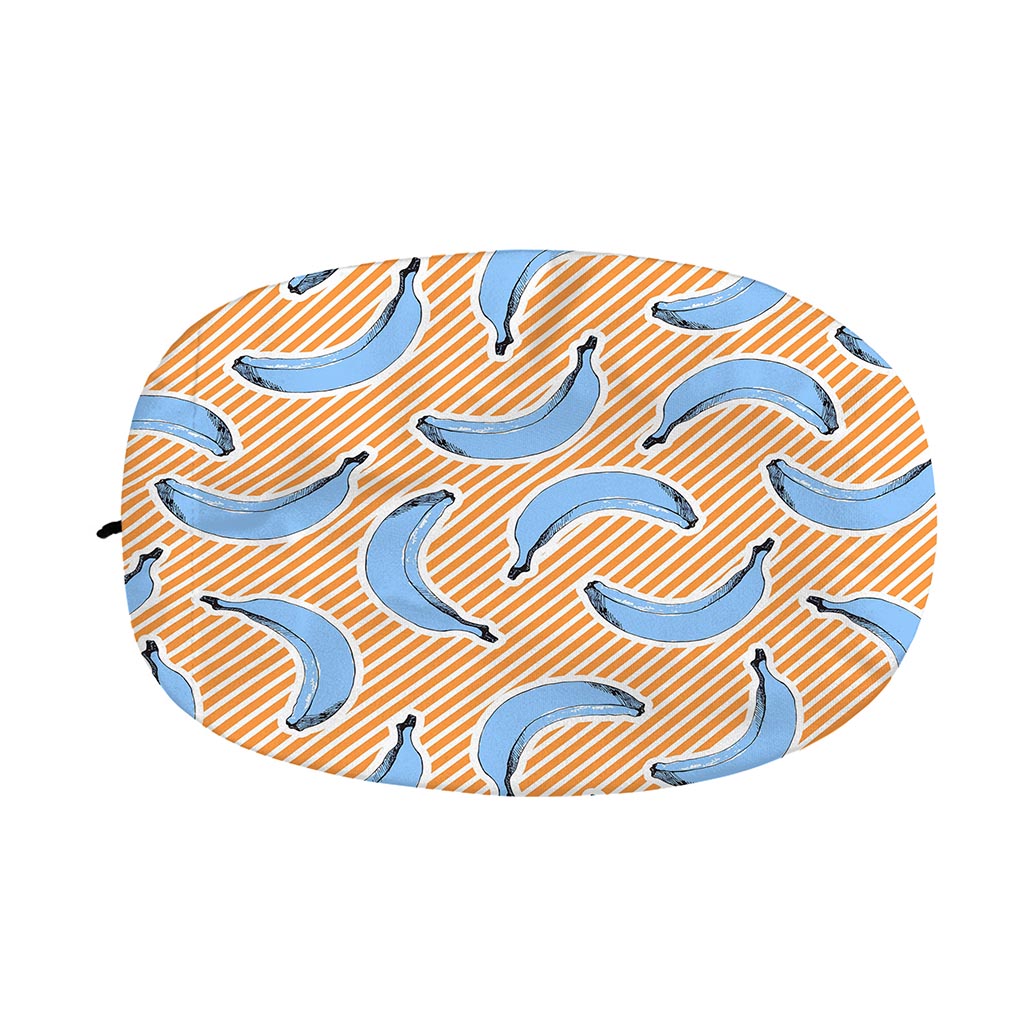 Retro Blue Banana Pattern Print Car Side Mirror Covers