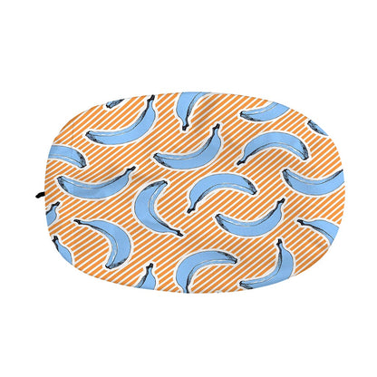 Retro Blue Banana Pattern Print Car Side Mirror Covers