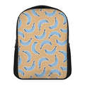 Retro Blue Banana Pattern Print Casual Backpack