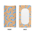 Retro Blue Banana Pattern Print Changing Pad Cover
