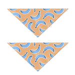 Retro Blue Banana Pattern Print Dog Bandana