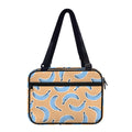 Retro Blue Banana Pattern Print Double Strap Bible Bag