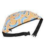 Retro Blue Banana Pattern Print Fanny Pack