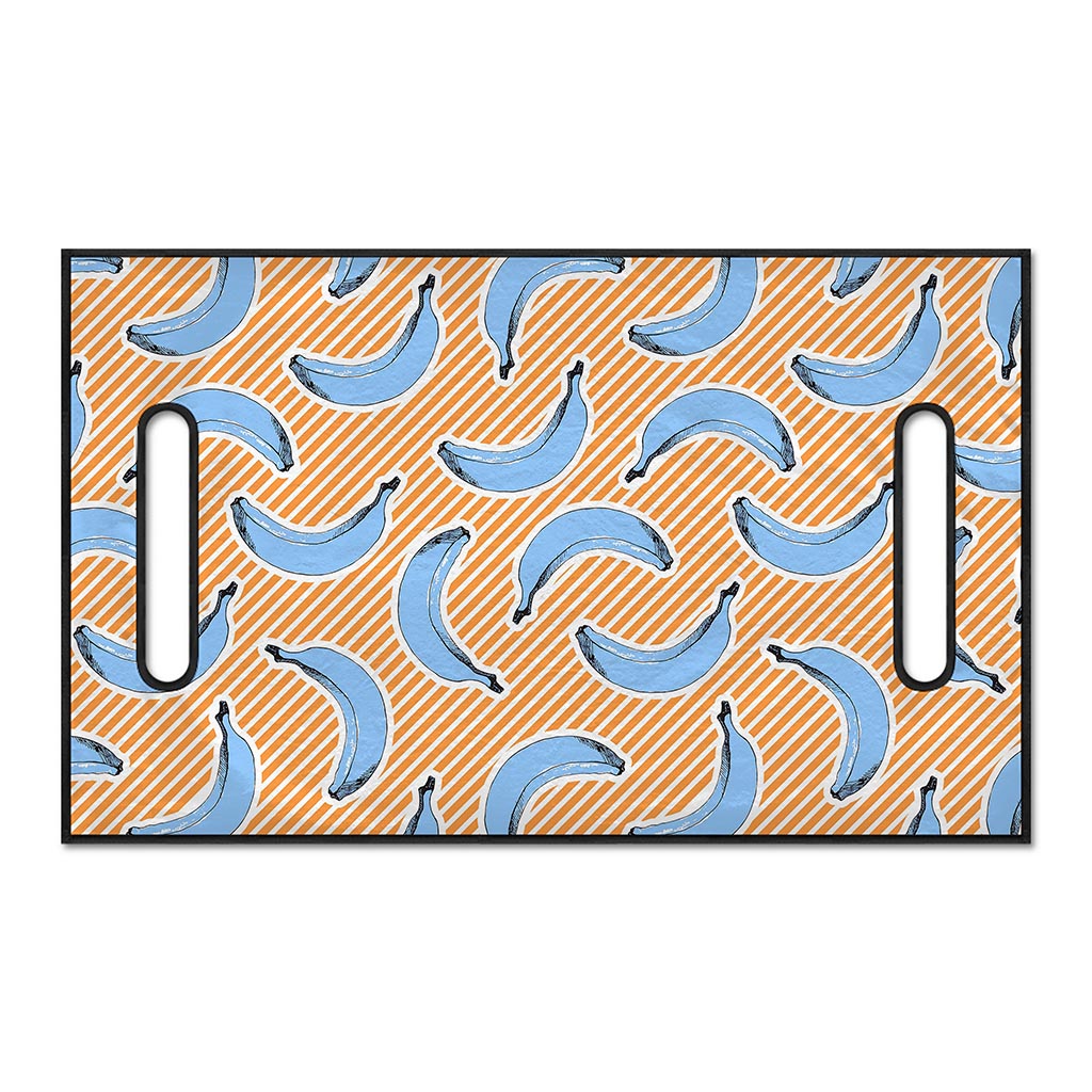 Retro Blue Banana Pattern Print Golf Cart Seat Cover