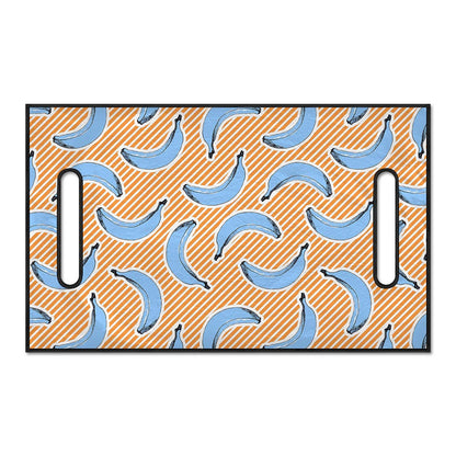 Retro Blue Banana Pattern Print Golf Cart Seat Cover