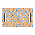 Retro Blue Banana Pattern Print Golf Cart Seat Cover