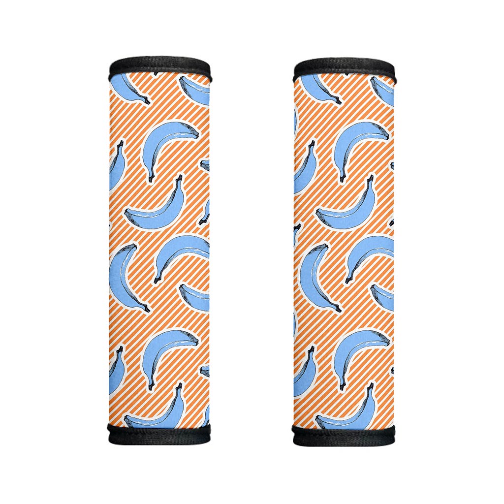 Retro Blue Banana Pattern Print Handle Covers