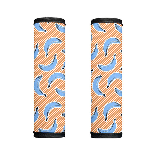 Retro Blue Banana Pattern Print Handle Covers
