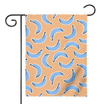 Retro Blue Banana Pattern Print House Flag