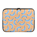 Retro Blue Banana Pattern Print Laptop Sleeve
