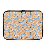 Retro Blue Banana Pattern Print Laptop Sleeve