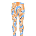 Retro Blue Banana Pattern Print Men's Leggings