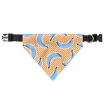Retro Blue Banana Pattern Print Over The Collar Dog Bandana
