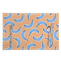 Retro Blue Banana Pattern Print Placemat