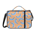 Retro Blue Banana Pattern Print Shoulder Strap Bible Bag