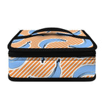 Retro Blue Banana Pattern Print Small Lunch Bag