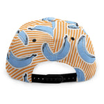 Retro Blue Banana Pattern Print Snapback Cap