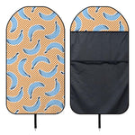 Retro Blue Banana Pattern Print Waterproof Car Seat Cover
