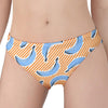 Retro Blue Banana Pattern Print Women's Panties