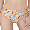 Retro Blue Banana Pattern Print Women's Thong