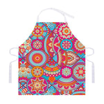 Retro Bohemian Mandala Pattern Print Adjustable Apron