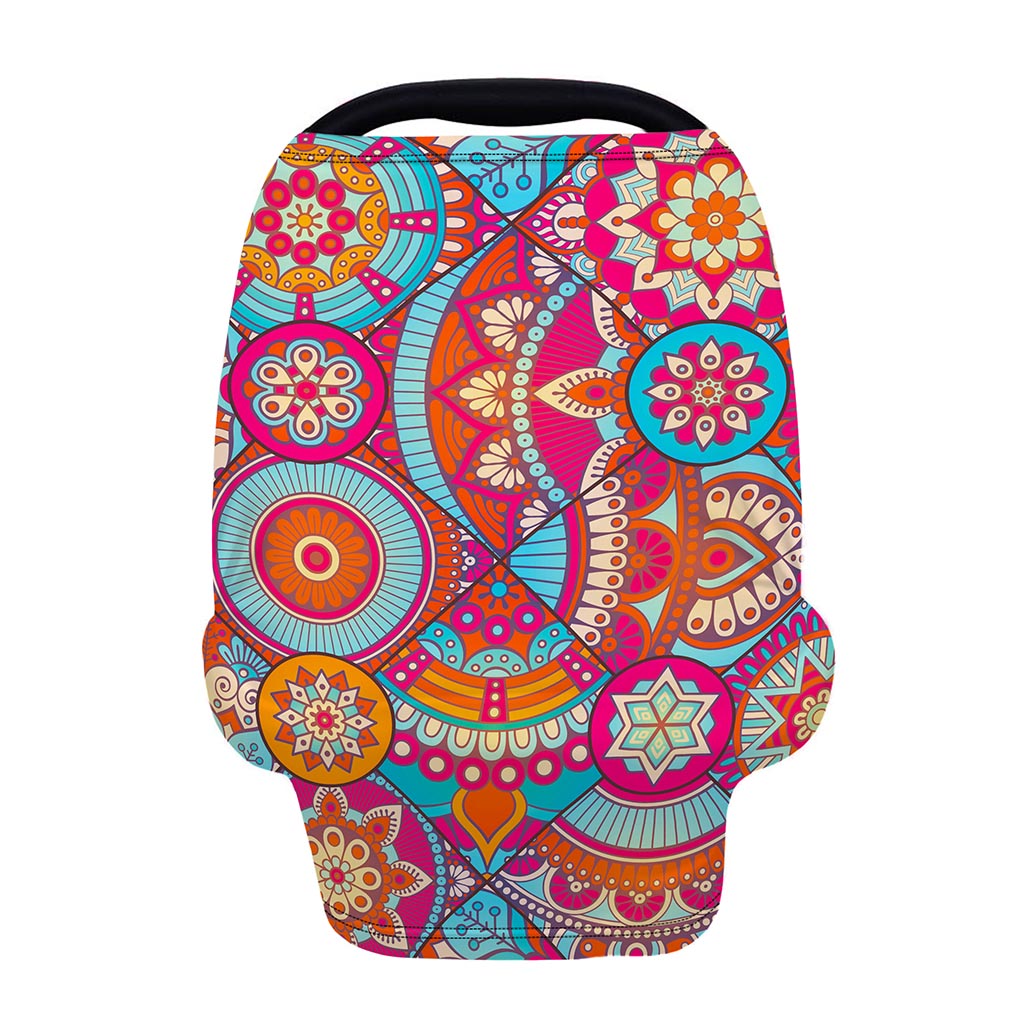 Retro Bohemian Mandala Pattern Print Baby Seat Cover