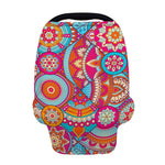 Retro Bohemian Mandala Pattern Print Baby Seat Cover