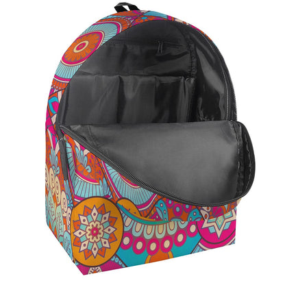 Retro Bohemian Mandala Pattern Print Backpack