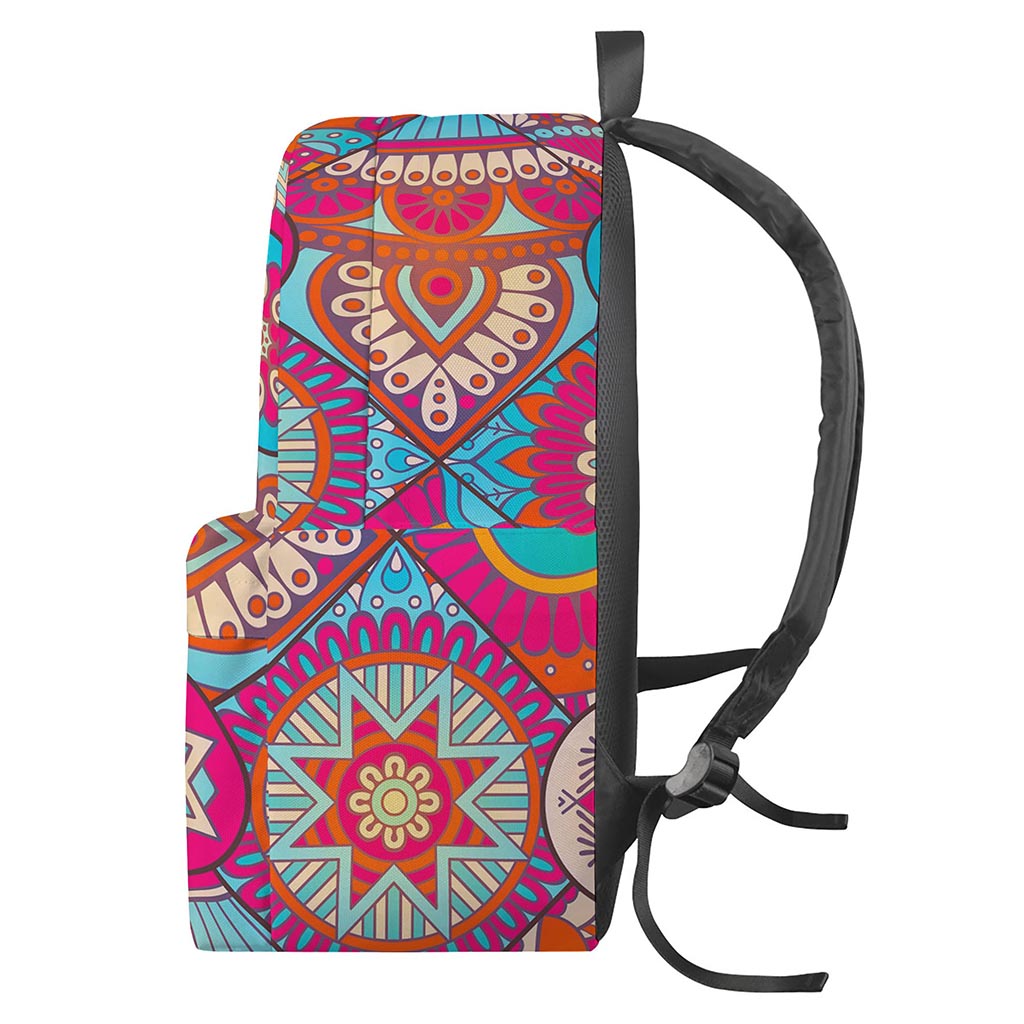 Retro Bohemian Mandala Pattern Print Backpack