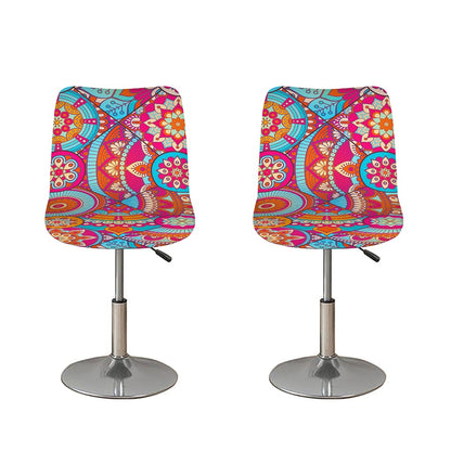 Retro Bohemian Mandala Pattern Print Bar Stool Covers