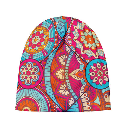 Retro Bohemian Mandala Pattern Print Beanie