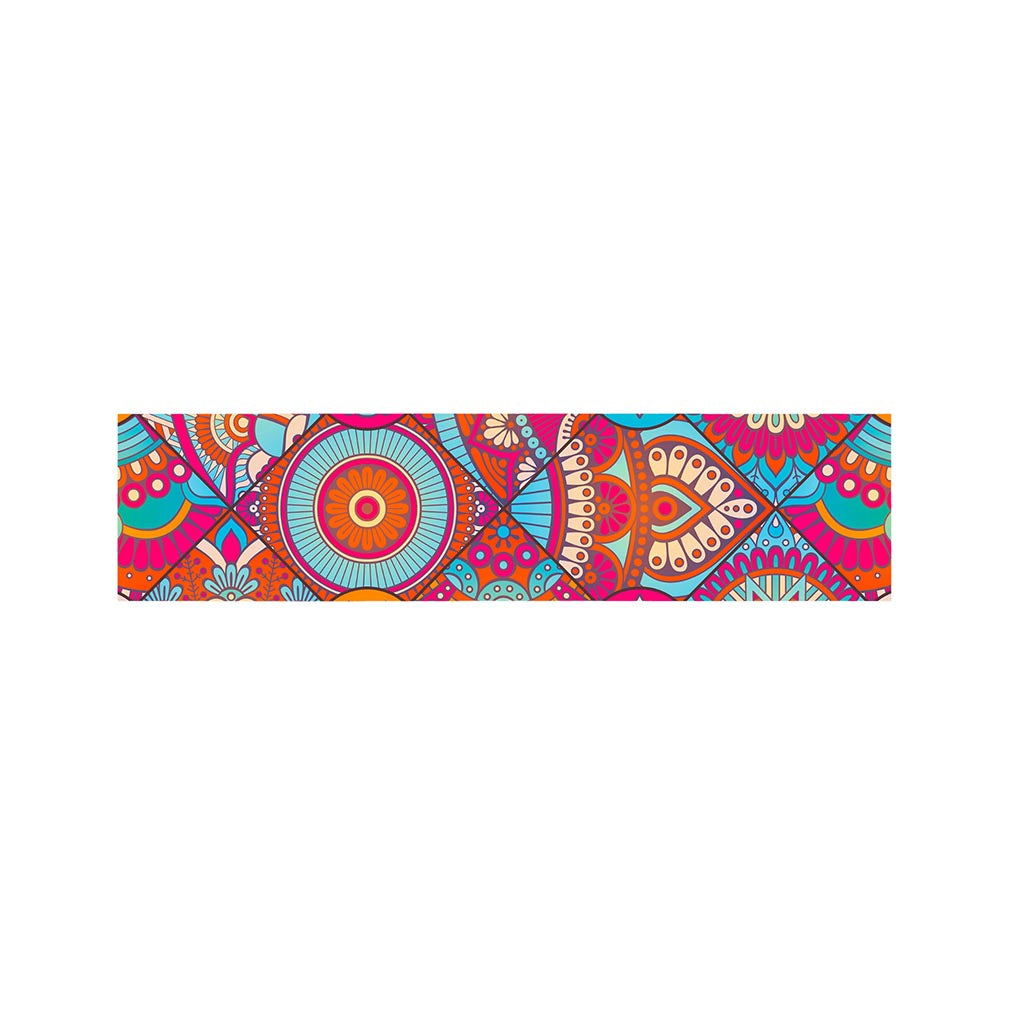 Retro Bohemian Mandala Pattern Print Bed Runner