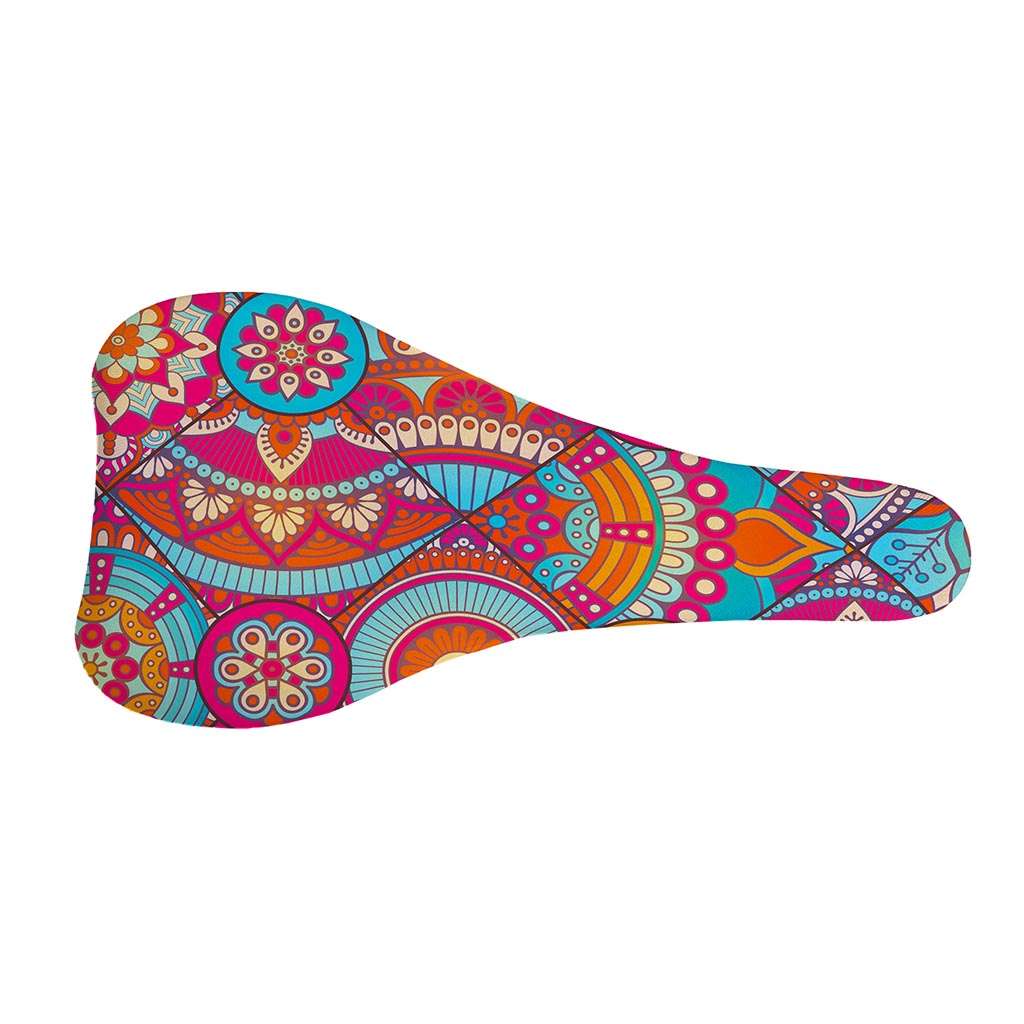 Retro Bohemian Mandala Pattern Print Bicycle Seat Cover