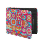 Retro Bohemian Mandala Pattern Print Bifold Wallet