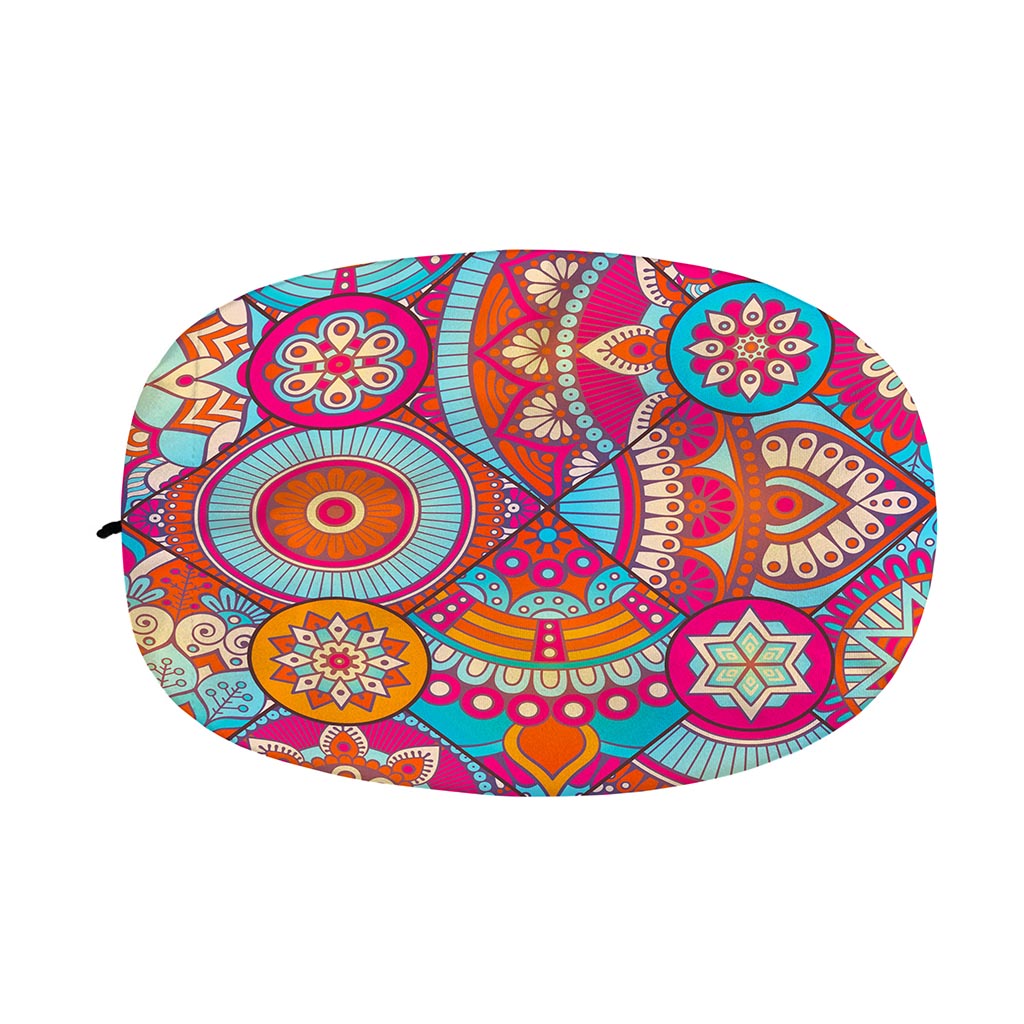 Retro Bohemian Mandala Pattern Print Car Side Mirror Covers