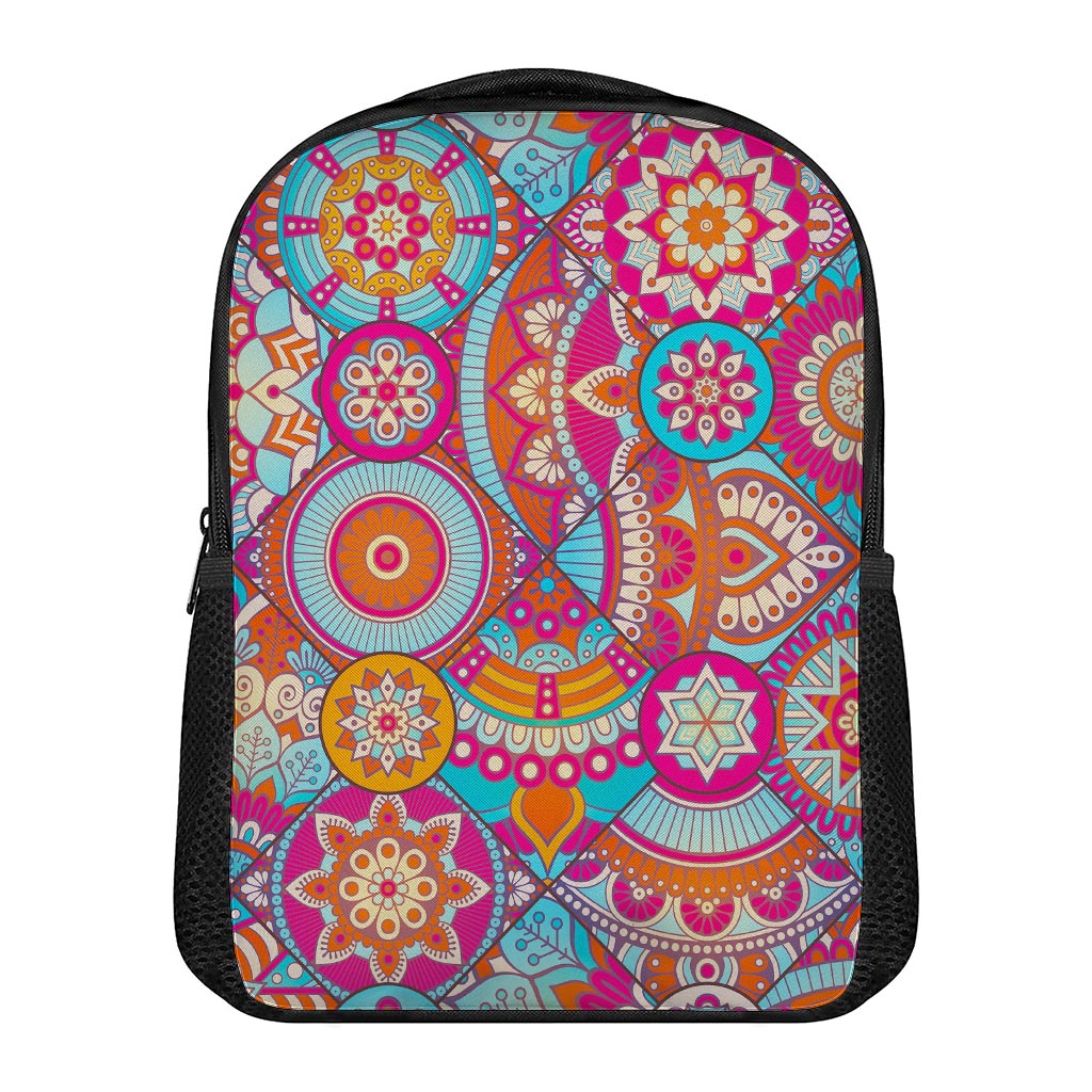 Retro Bohemian Mandala Pattern Print Casual Backpack