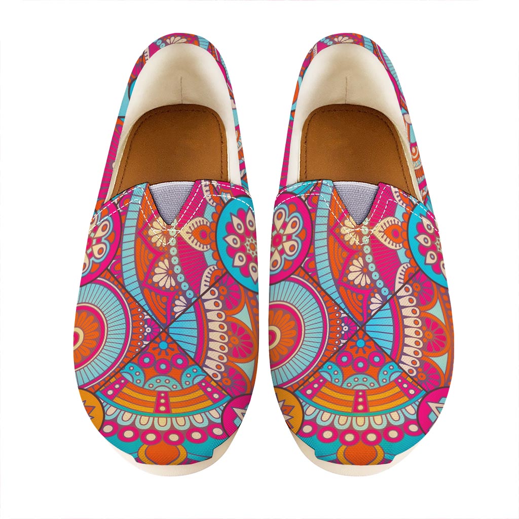 Retro Bohemian Mandala Pattern Print Casual Shoes