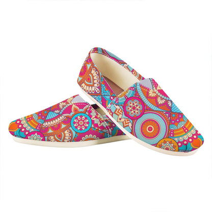 Retro Bohemian Mandala Pattern Print Casual Shoes