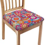 Retro Bohemian Mandala Pattern Print Chair Cushion Cover