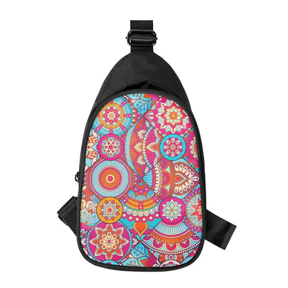 Retro Bohemian Mandala Pattern Print Chest Bag