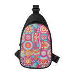 Retro Bohemian Mandala Pattern Print Chest Bag
