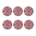 Retro Bohemian Mandala Pattern Print Coaster Set