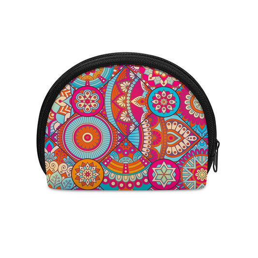Retro Bohemian Mandala Pattern Print Coin Purse