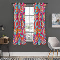 Retro Bohemian Mandala Pattern Print Grommet Curtain Panels
