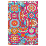Retro Bohemian Mandala Pattern Print Curtain