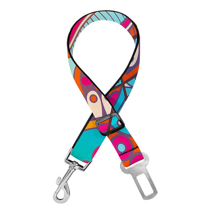 Retro Bohemian Mandala Pattern Print Dog Seat Belt