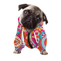 Retro Bohemian Mandala Pattern Print Dog Zip Up Hoodie