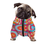Retro Bohemian Mandala Pattern Print Dog Zip Up Jacket