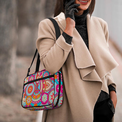 Retro Bohemian Mandala Pattern Print Double Strap Bible Bag