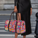 Retro Bohemian Mandala Pattern Print Duffle Bag